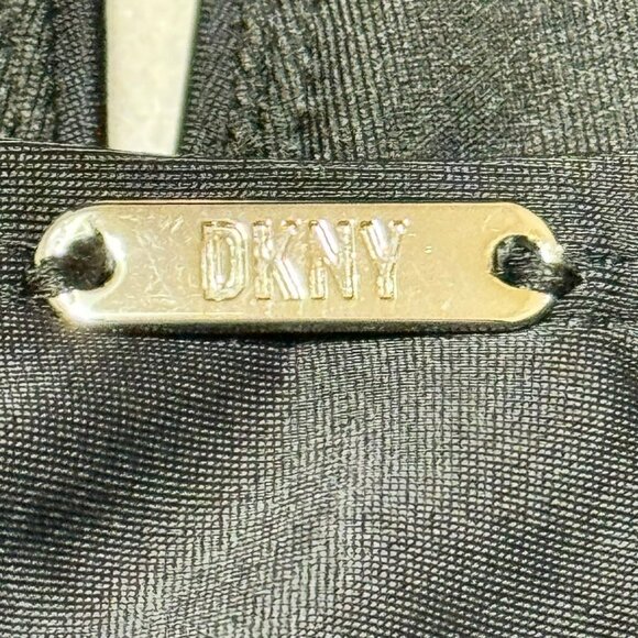 DKNY Womens Black One-Piece Halter Swimsuit L Large Nylon & Spandex - Picture 12 of 13